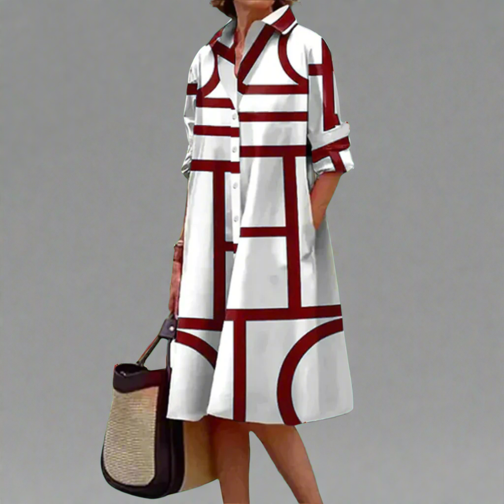 Greer – Robe Femme à Imprimé Géométrique Longueur Genou