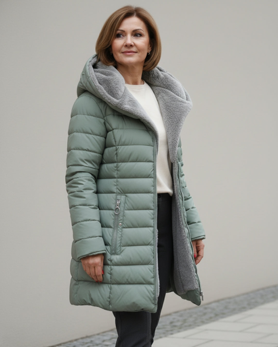 Fleece Lined Puffer Coat