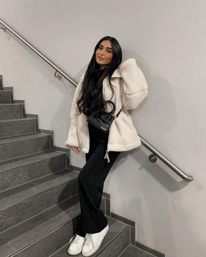 KAJA – Manteau en Teddy Doux