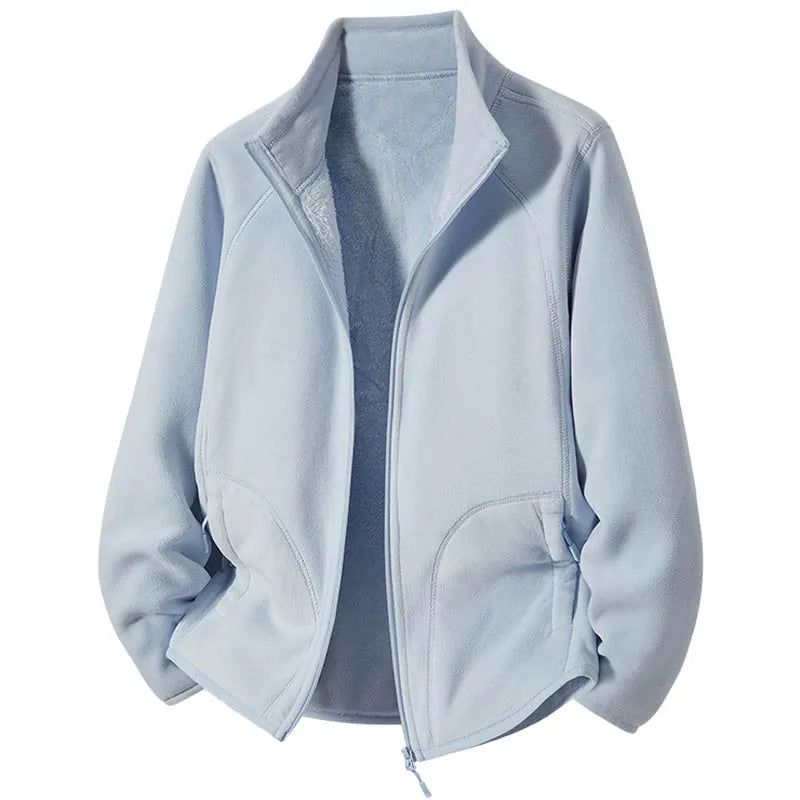Camille – Polar Fleece Stand Collar Jacket